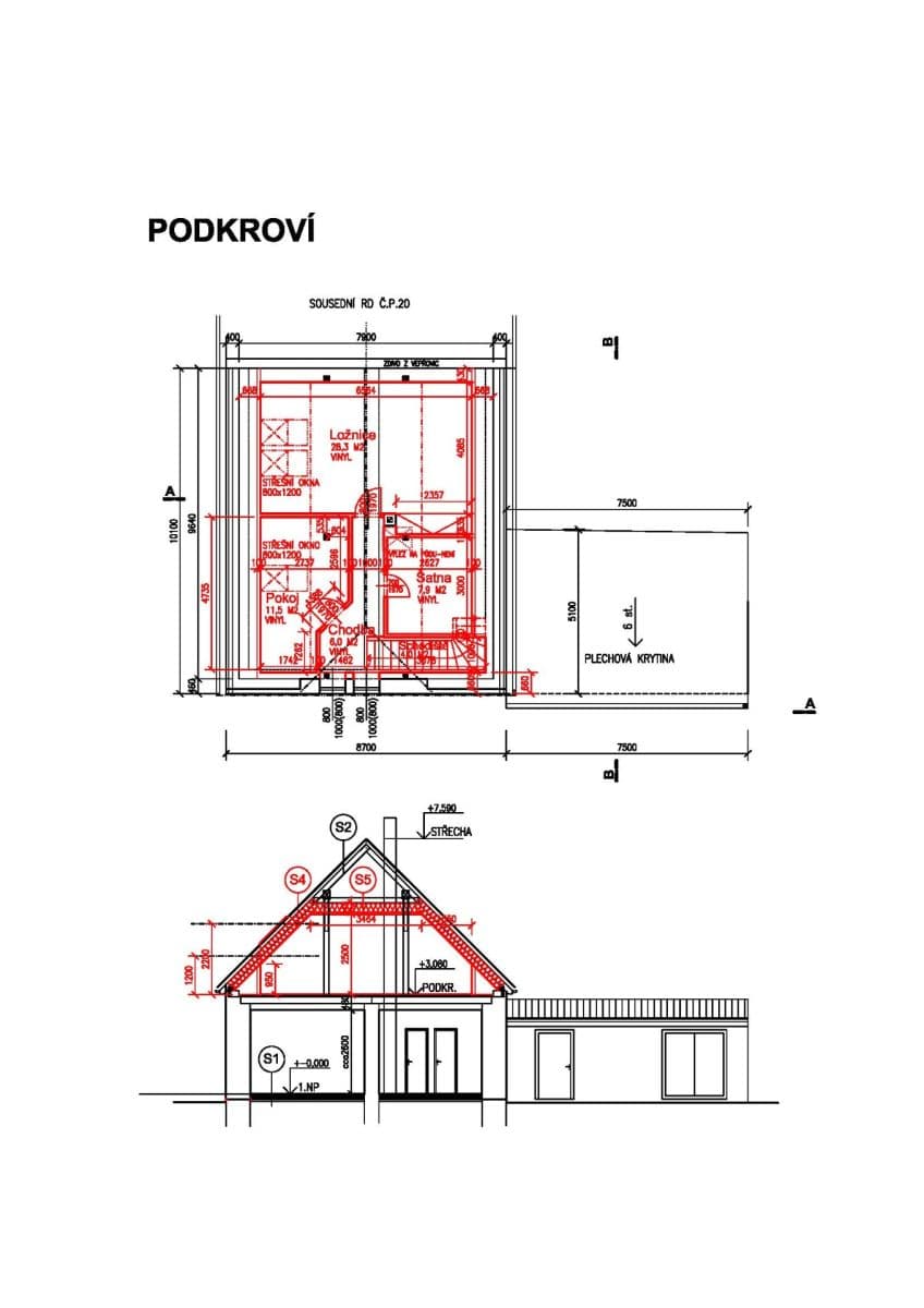 Prenájom domu 117 m², pozemok 286 m², Soběkury, Plzeňský kraj Prenájom domu 117 m², pozemok 286 m², Soběkury, Plzeňský kraj