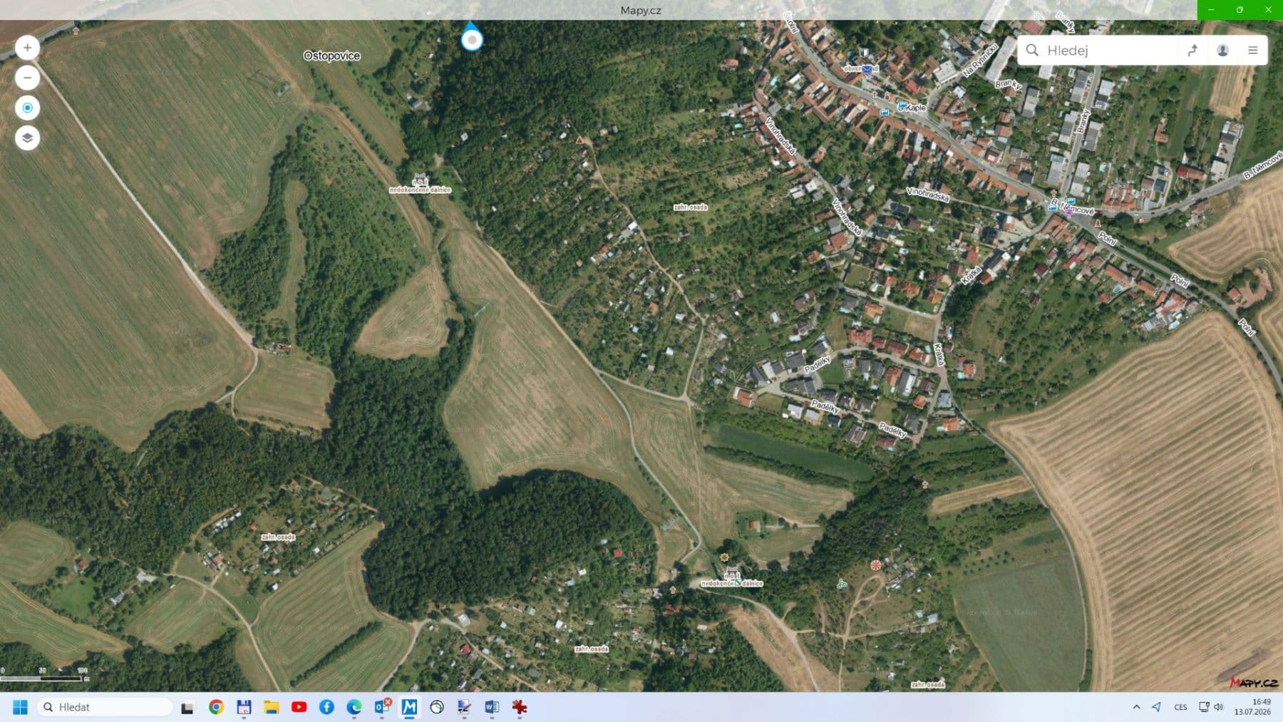 Predaj pozemku 2.409 m², Ostopovice, Jihomoravský kraj Predaj pozemku 2.409 m², Ostopovice, Jihomoravský kraj