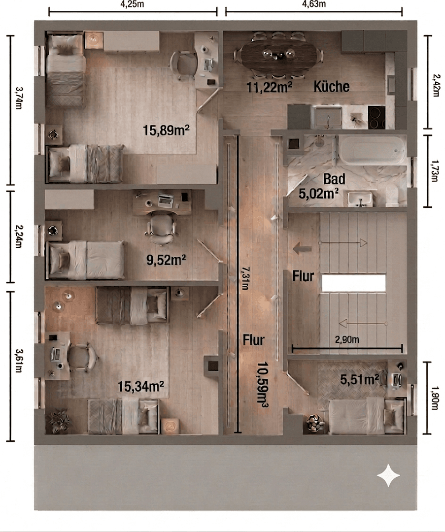 Prenájom bytu 4-izbový 74 m², Lindenthaler Hauptstraße 79, Leipzig, Sasko Prenájom bytu 4-izbový 74 m², Lindenthaler Hauptstraße 79, Leipzig, Sasko