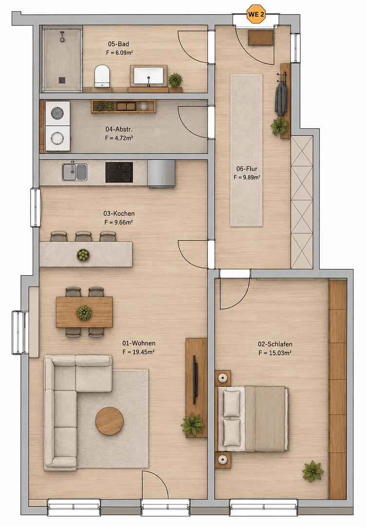 Prenájom bytu 2-izbový 69 m², Göttingen, Dolné Sasko Prenájom bytu 2-izbový 69 m², Göttingen, Dolné Sasko