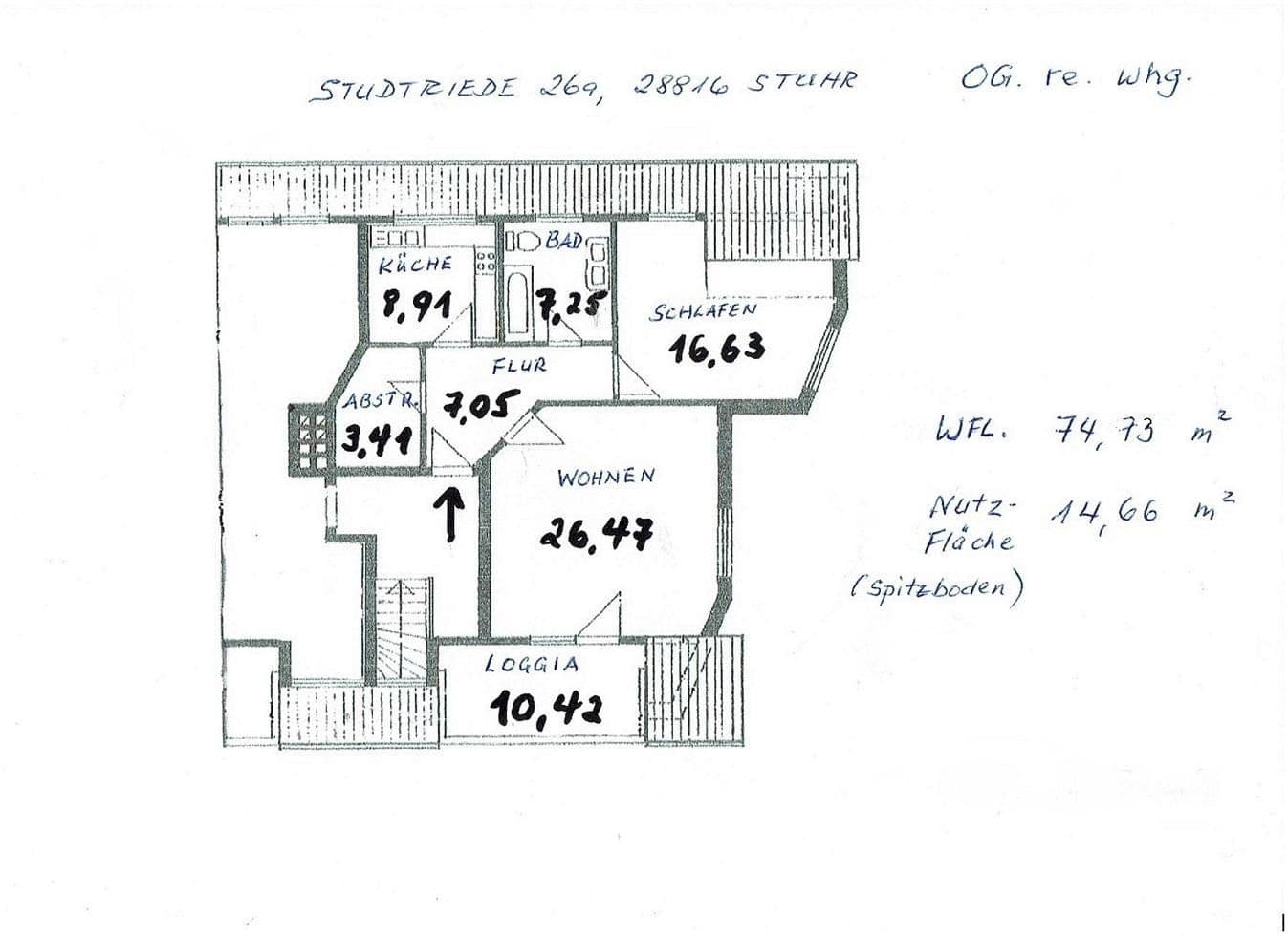 Predaj bytu 2-izbový 75 m², Studtriede 26a, Stuhr, Dolné Sasko Predaj bytu 2-izbový 75 m², Studtriede 26a, Stuhr, Dolné Sasko