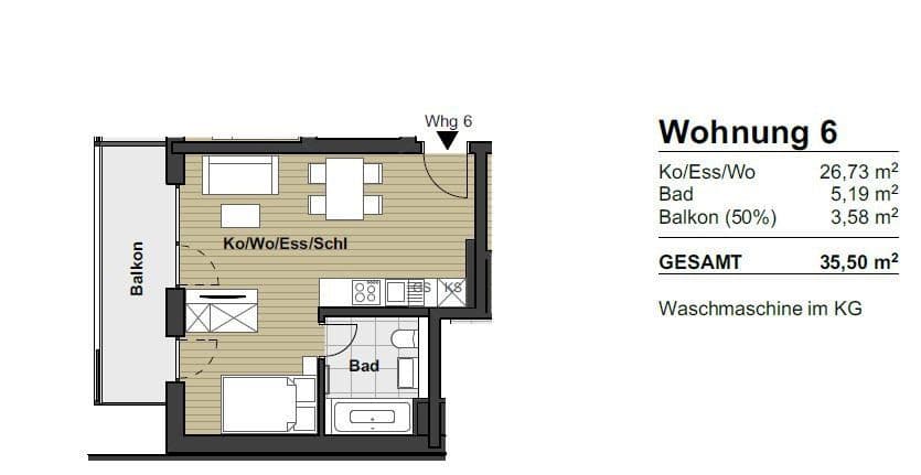 Prenájom bytu 1-izbový 36 m², Dorfen, Bavorsko Prenájom bytu 1-izbový 36 m², Dorfen, Bavorsko