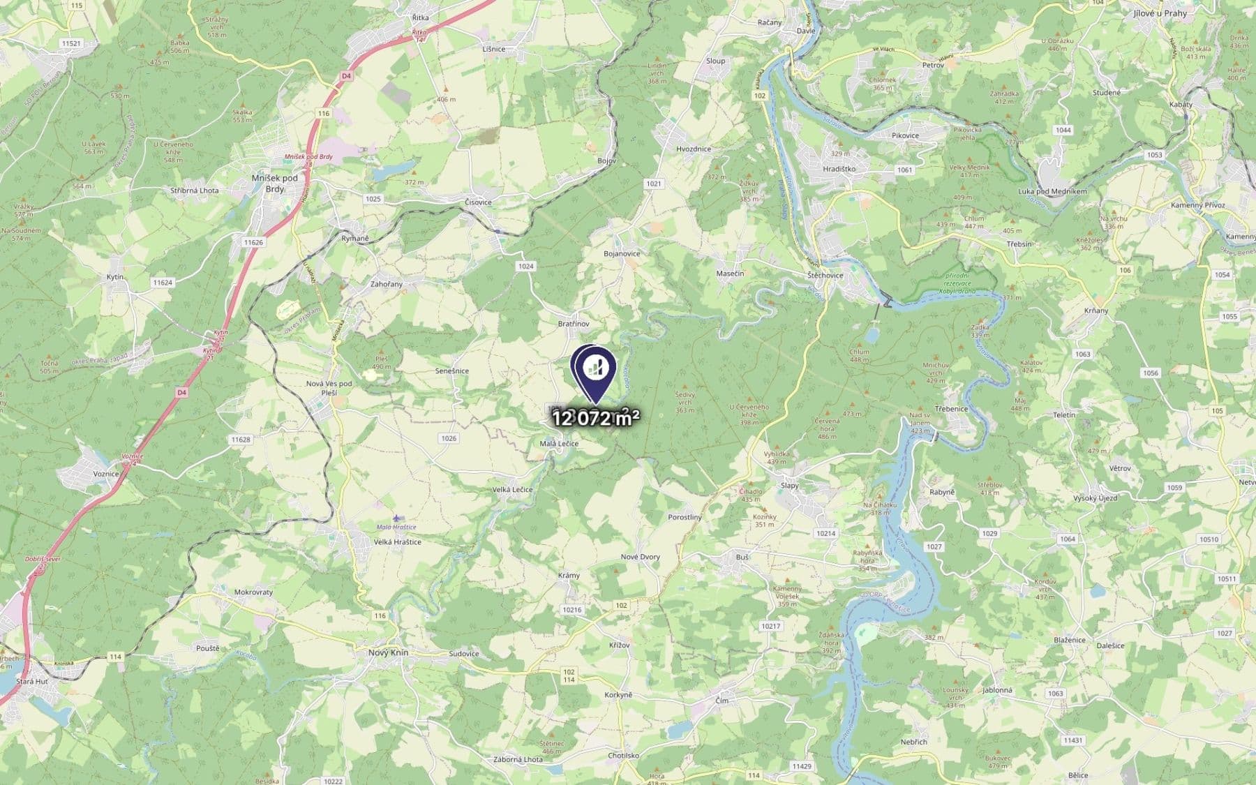 Predaj pozemku 13.940 m², Bojanovice, Středočeský kraj Predaj pozemku 13.940 m², Bojanovice, Středočeský kraj