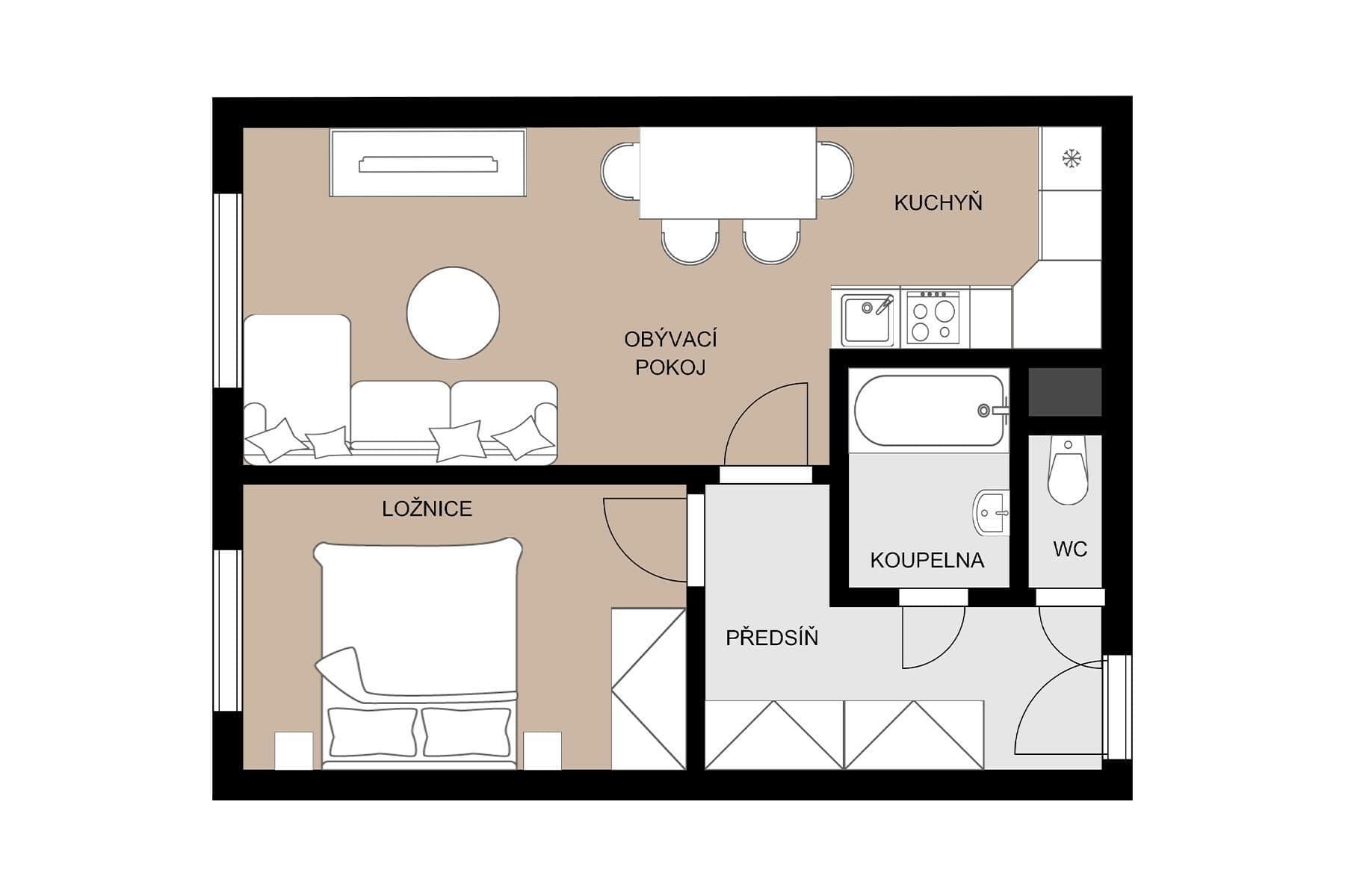 Predaj bytu 2-izbový 42 m², Školská, Hostivice, Středočeský kraj Predaj bytu 2-izbový 42 m², Školská, Hostivice, Středočeský kraj