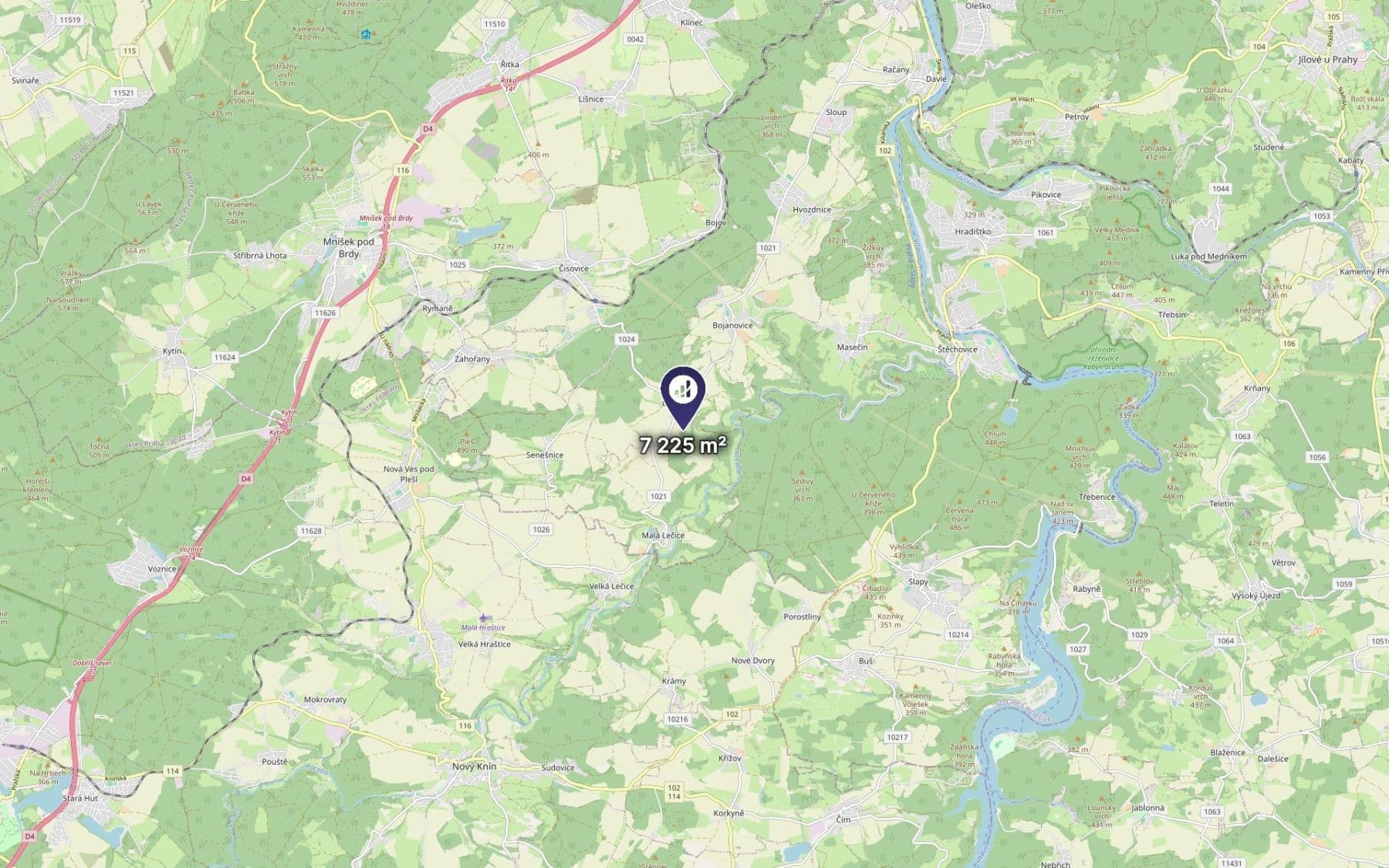 Predaj pozemku 7.225 m², Bratřínov, Středočeský kraj Predaj pozemku 7.225 m², Bratřínov, Středočeský kraj