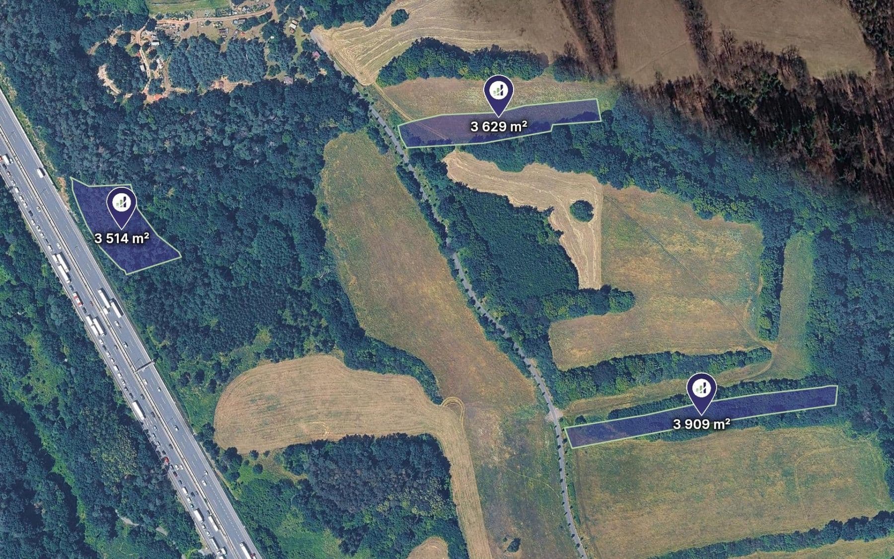 Predaj pozemku 11.052 m², Mirošovice, Středočeský kraj Predaj pozemku 11.052 m², Mirošovice, Středočeský kraj