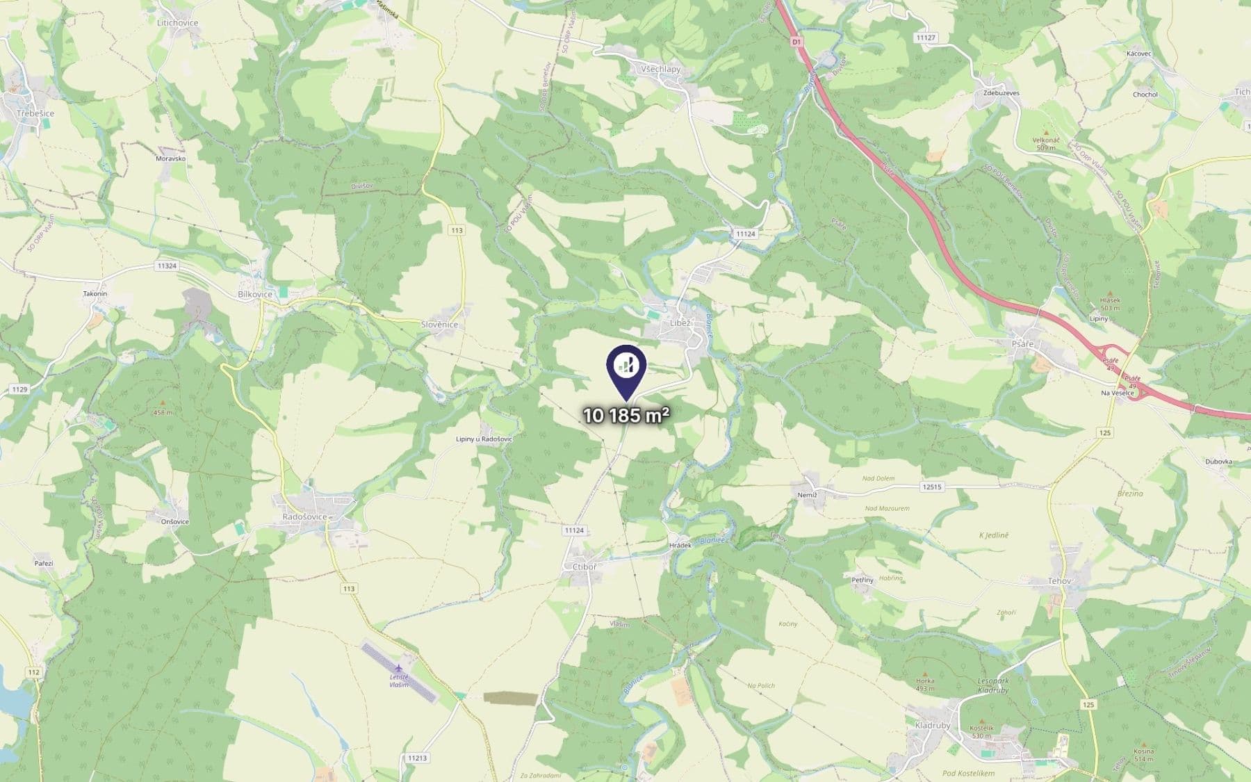 Predaj pozemku 10.185 m², Libež, Středočeský kraj Predaj pozemku 10.185 m², Libež, Středočeský kraj