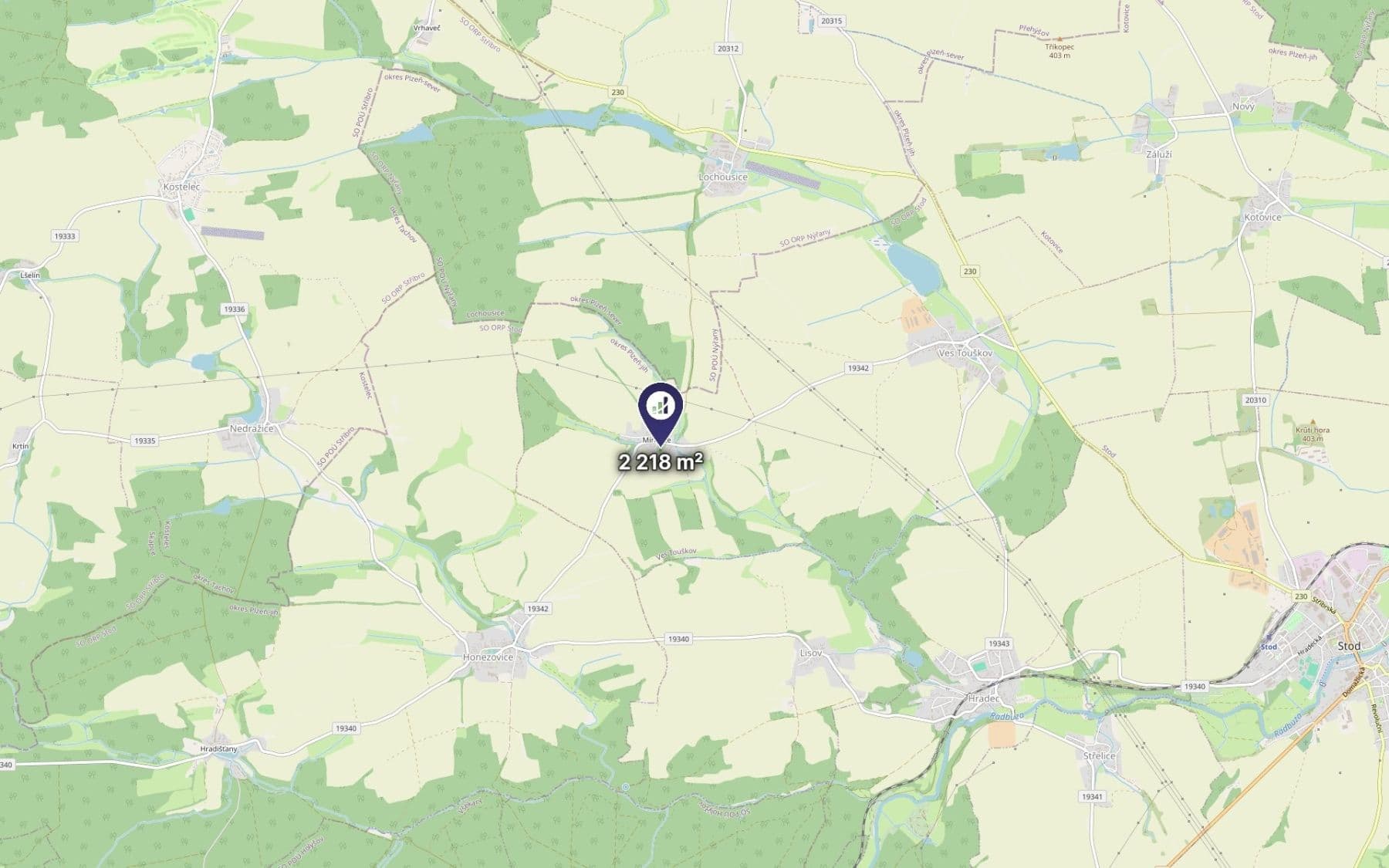 Predaj pozemku 370 m², Ves Touškov, Plzeňský kraj Predaj pozemku 370 m², Ves Touškov, Plzeňský kraj