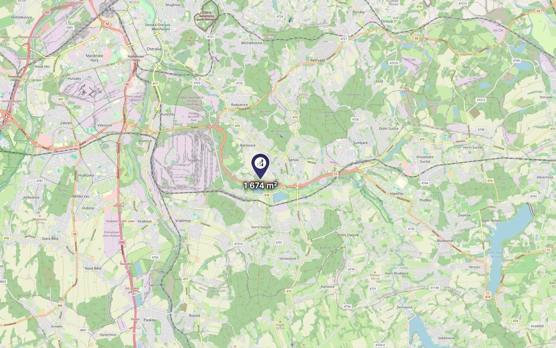 Predaj pozemku 1.674 m², Ostrava, Moravskoslezský kraj Predaj pozemku 1.674 m², Ostrava, Moravskoslezský kraj