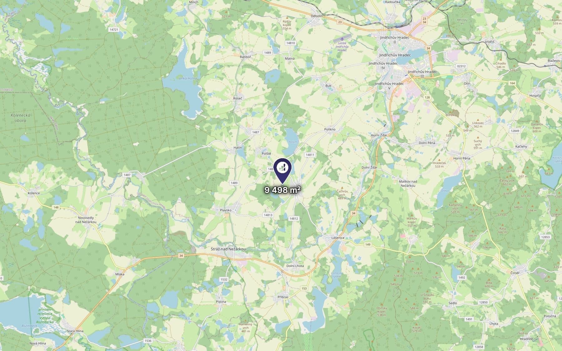 Predaj pozemku 9.498 m², Vydří, Jihočeský kraj Predaj pozemku 9.498 m², Vydří, Jihočeský kraj