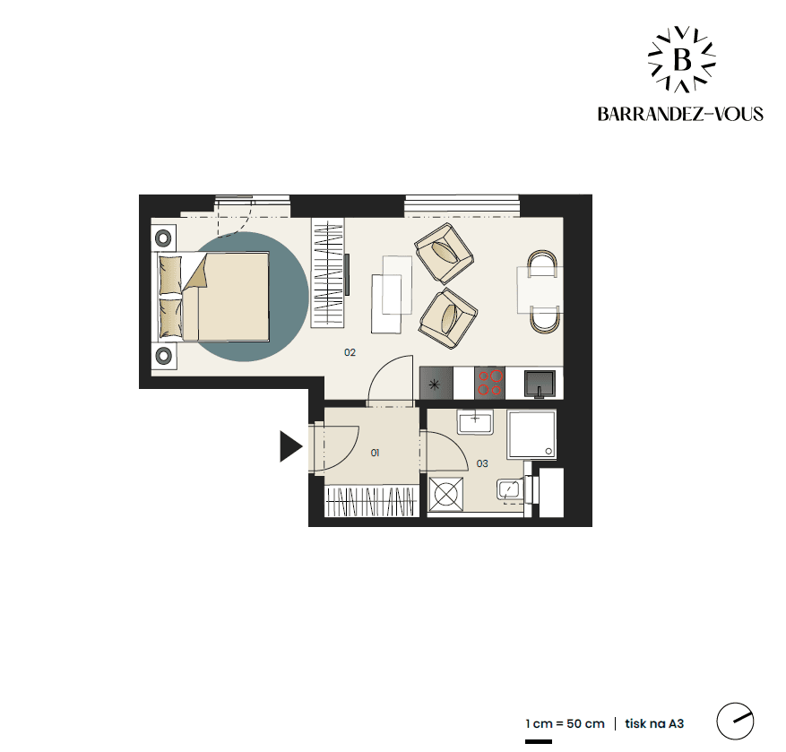 Prenájom bytu 1-izbový 31 m², Kurandové, Praha, Praha Prenájom bytu 1-izbový 31 m², Kurandové, Praha, Praha