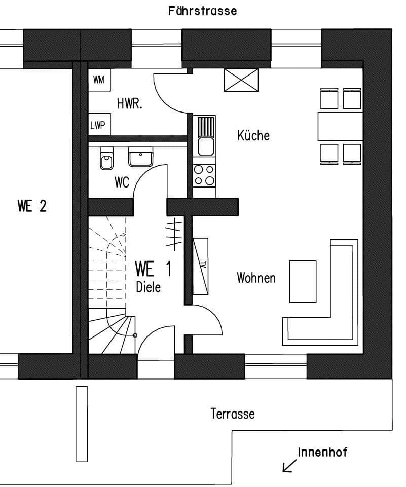 Prenájom domu 112 m², pozemok 130 m², Fährstraße 9, Reihenhaus 1 -, Bad Dürrenberg, Sasko-Anhaltsko Prenájom domu 112 m², pozemok 130 m², Fährstraße 9, Reihenhaus 1 -, Bad Dürrenberg, Sasko-Anhaltsko