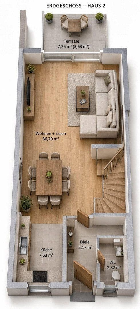 Predaj domu 144 m², pozemok 140 m², Nauheim, Hesensko Predaj domu 144 m², pozemok 140 m², Nauheim, Hesensko