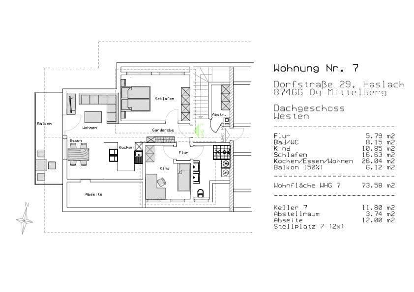 Prenájom bytu 3-izbový 76 m², Dorfstraße 29, Oy-Mittelberg, Bavorsko Prenájom bytu 3-izbový 76 m², Dorfstraße 29, Oy-Mittelberg, Bavorsko