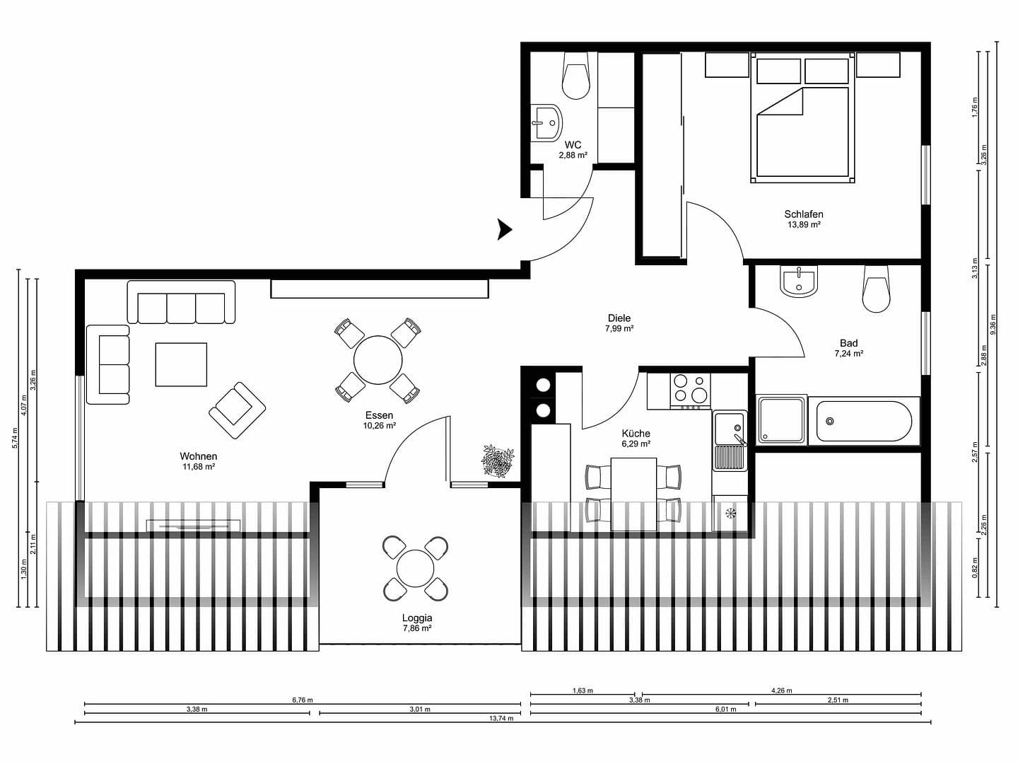 Predaj bytu 2-izbový 62 m², Forst, Bádensko-Wurttembersko Predaj bytu 2-izbový 62 m², Forst, Bádensko-Wurttembersko