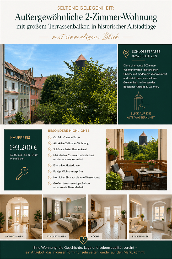 Predaj bytu 2-izbový 84 m², Budyšín, Sasko Predaj bytu 2-izbový 84 m², Budyšín, Sasko