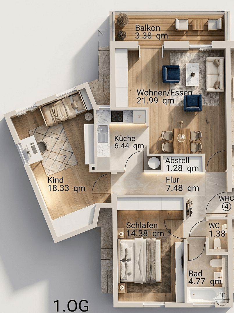 Predaj bytu 3-izbový 80 m², Steinebergstraße, Ludwigsfelde, Brandenbursko Predaj bytu 3-izbový 80 m², Steinebergstraße, Ludwigsfelde, Brandenbursko