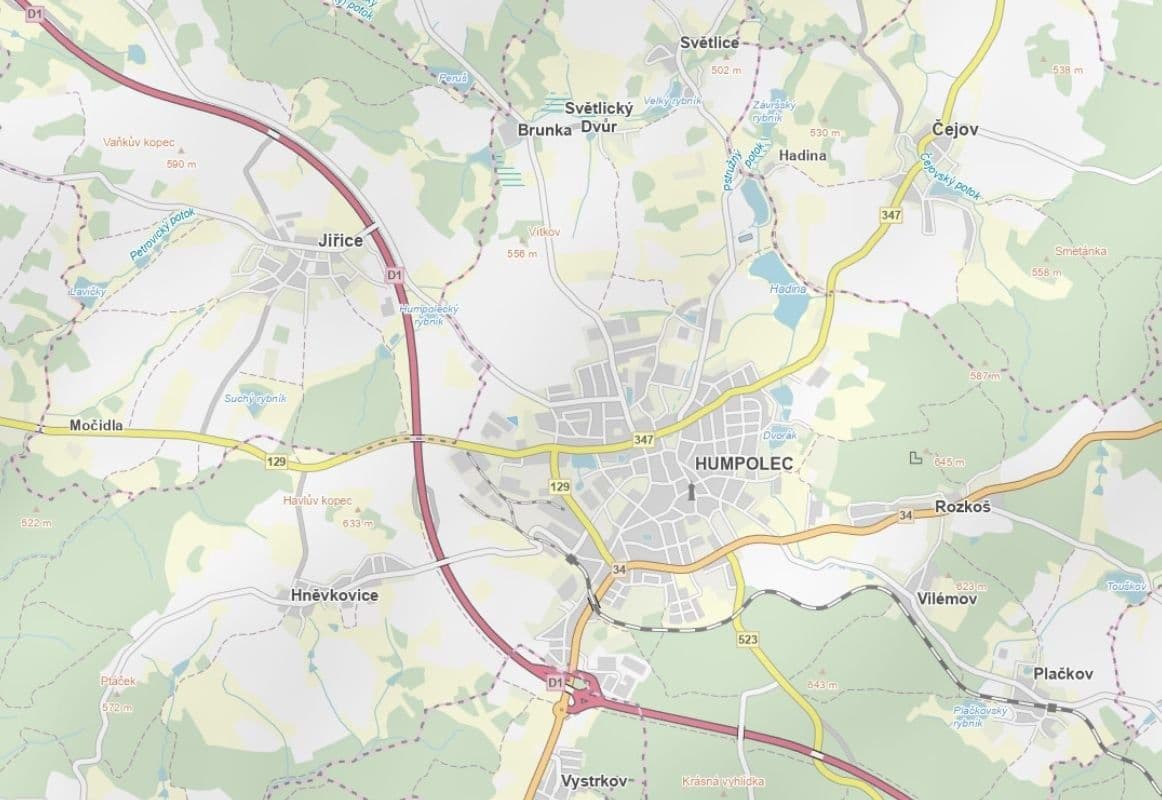 Predaj pozemku 1.670 m², Humpolec, Kraj Vysočina Predaj pozemku 1.670 m², Humpolec, Kraj Vysočina