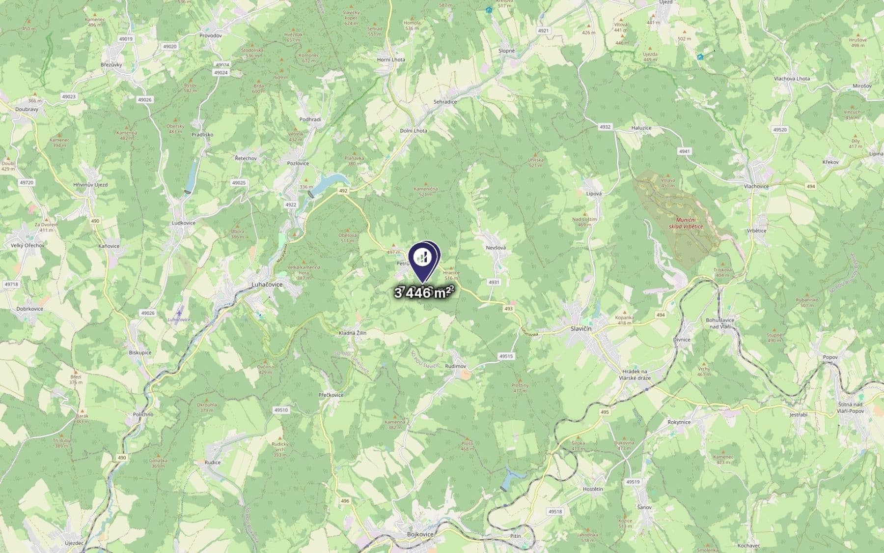 Predaj pozemku 11.292 m², Petrůvka, Zlínský kraj Predaj pozemku 11.292 m², Petrůvka, Zlínský kraj