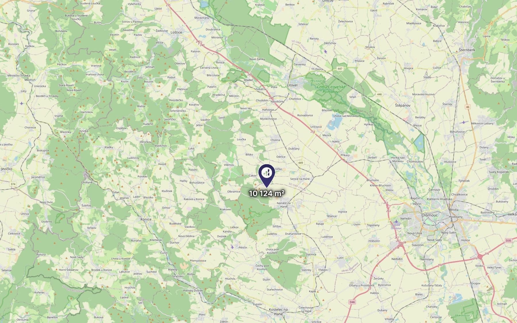 Predaj pozemku 10.124 m², Náměšť na Hané, Olomoucký kraj Predaj pozemku 10.124 m², Náměšť na Hané, Olomoucký kraj