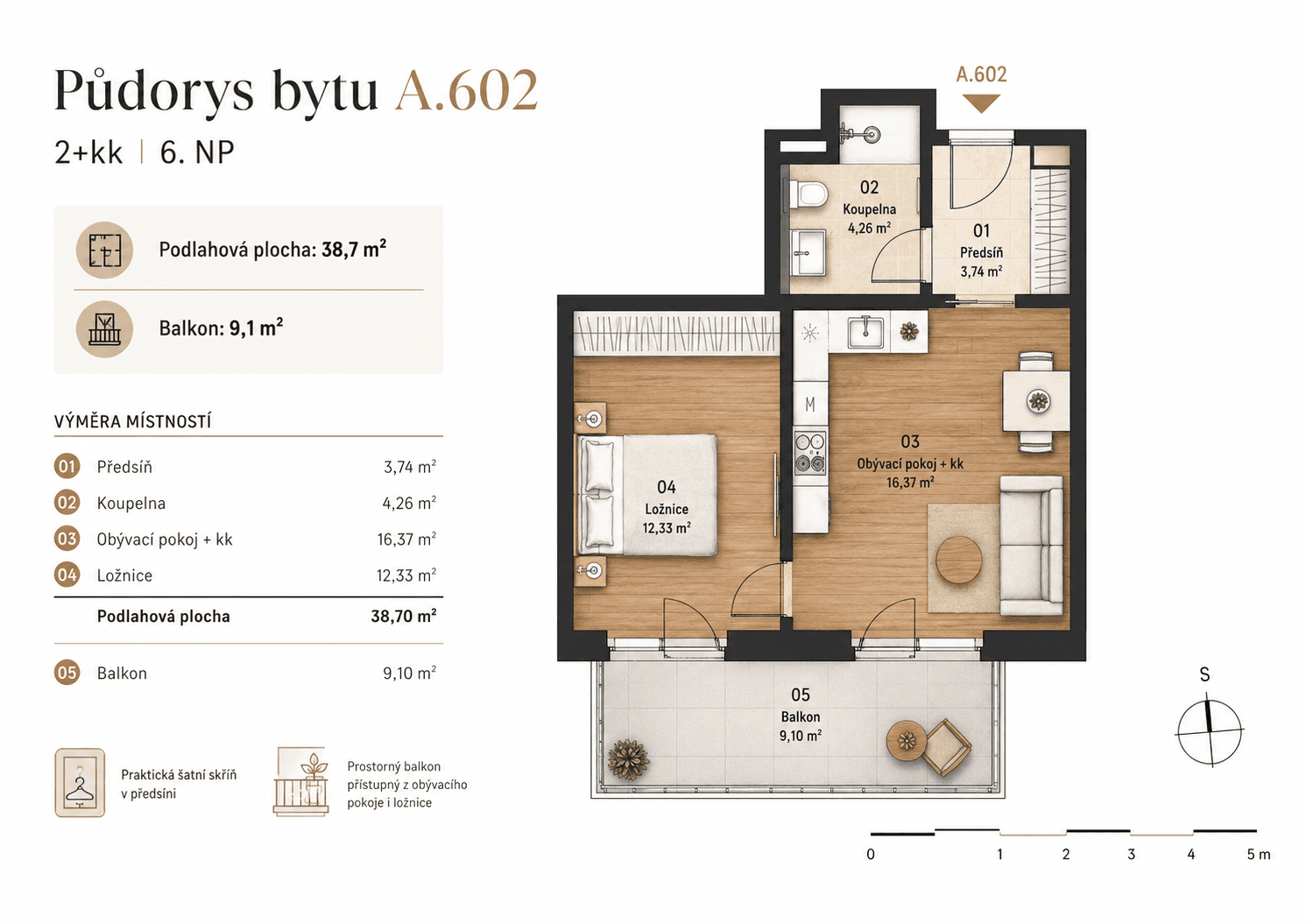 Prenájom bytu 2-izbový 48 m², Kardašovská, Praha, Praha Prenájom bytu 2-izbový 48 m², Kardašovská, Praha, Praha
