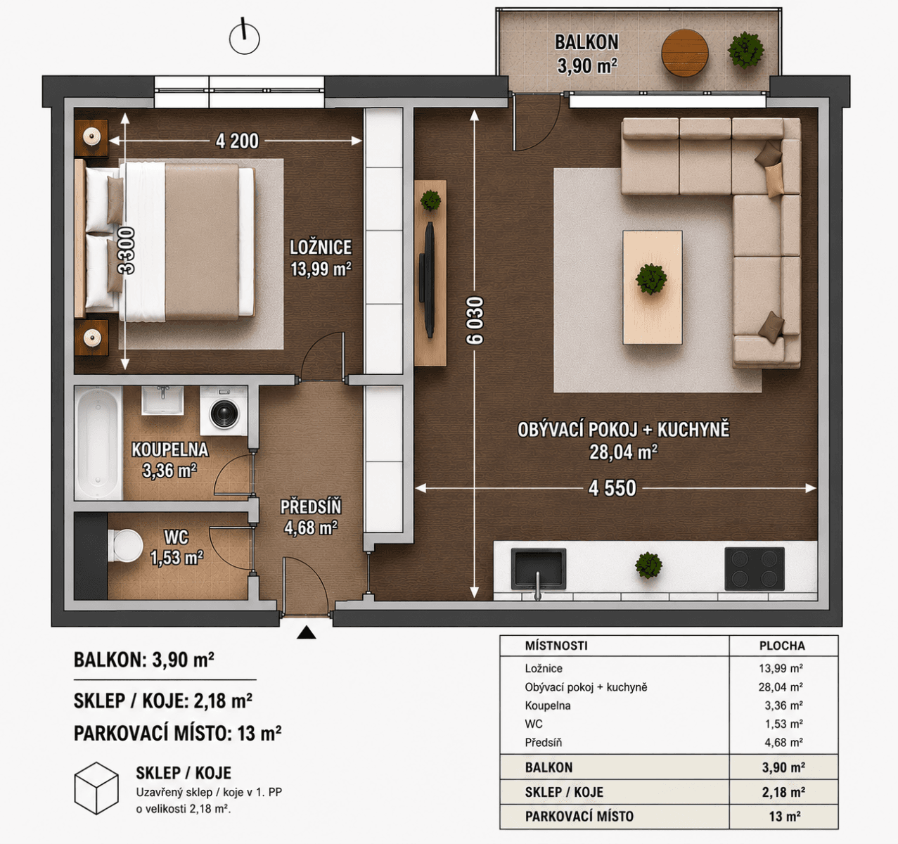 Predaj bytu 2-izbový 53 m², Uherova, Chýně, Středočeský kraj Predaj bytu 2-izbový 53 m², Uherova, Chýně, Středočeský kraj