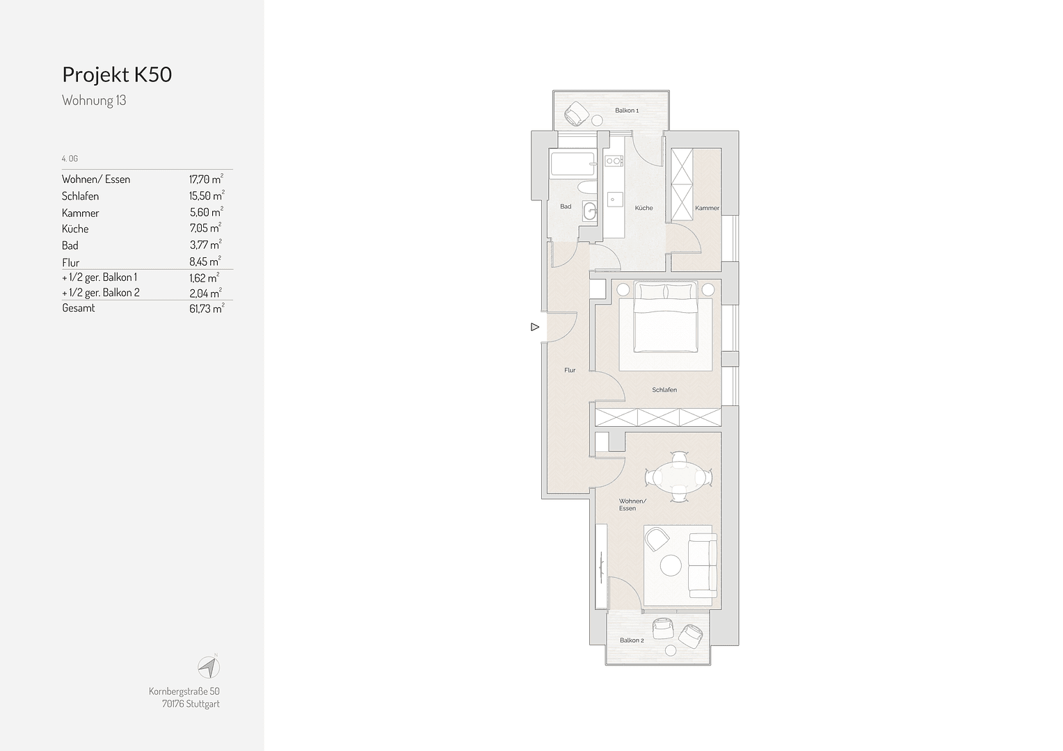 Prenájom bytu 2-izbový 62 m², Kornbergstr 50, Stuttgart, Bádensko-Wurttembersko Prenájom bytu 2-izbový 62 m², Kornbergstr 50, Stuttgart, Bádensko-Wurttembersko