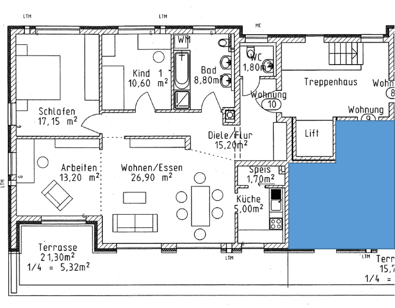 Prenájom bytu 3-izbový 106 m², Kratzauer Str. 2, Eichstätt, Bavorsko Prenájom bytu 3-izbový 106 m², Kratzauer Str. 2, Eichstätt, Bavorsko