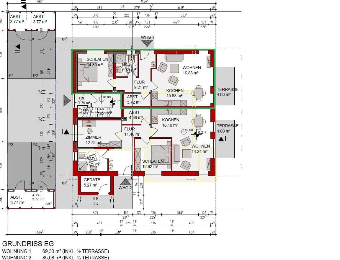 Prenájom bytu 2-izbový 70 m², Heideweg 7a, Scheeßel, Dolné Sasko Prenájom bytu 2-izbový 70 m², Heideweg 7a, Scheeßel, Dolné Sasko