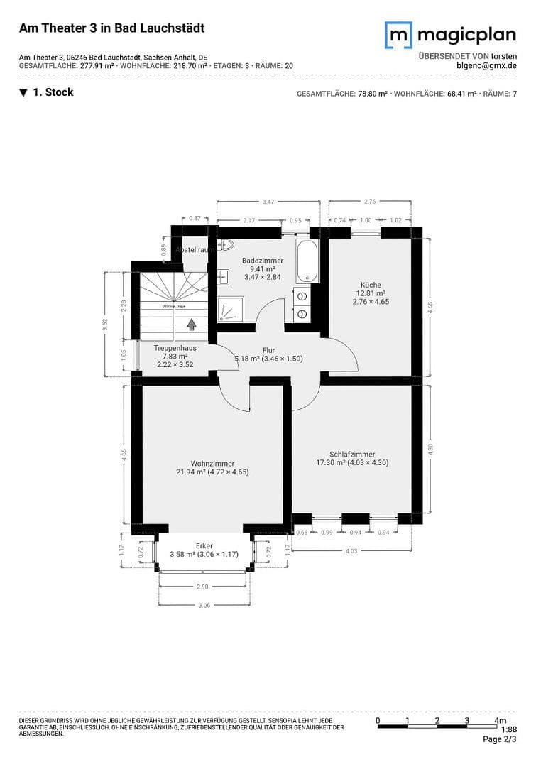 Prenájom bytu 1-izbový 71 m², Am Theater 3, Goethestadt Bad Lauchstädt, Sasko-Anhaltsko Prenájom bytu 1-izbový 71 m², Am Theater 3, Goethestadt Bad Lauchstädt, Sasko-Anhaltsko