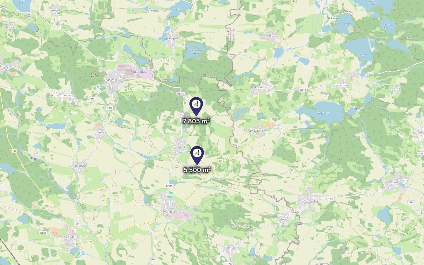 Predaj pozemku 13.305 m², Slatina, Plzeňský kraj Predaj pozemku 13.305 m², Slatina, Plzeňský kraj