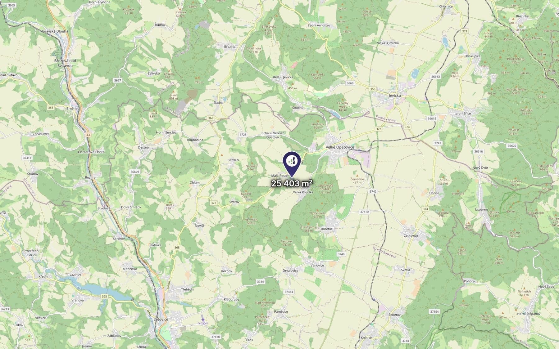 Predaj pozemku 25.403 m², Velké Opatovice, Jihomoravský kraj Predaj pozemku 25.403 m², Velké Opatovice, Jihomoravský kraj