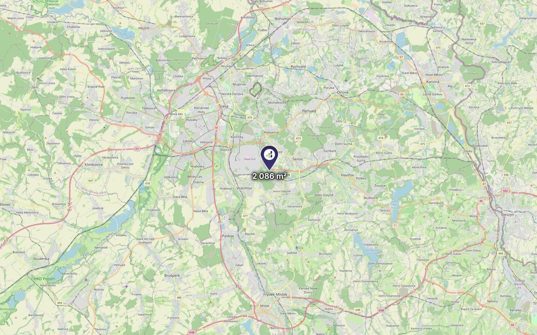 Predaj pozemku 2.086 m², Ostrava, Moravskoslezský kraj Predaj pozemku 2.086 m², Ostrava, Moravskoslezský kraj
