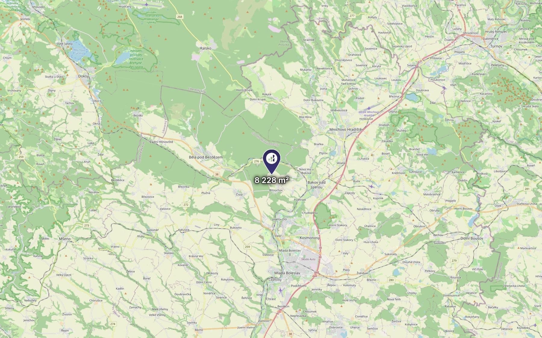 Predaj pozemku 8.228 m², Bítouchov, Středočeský kraj Predaj pozemku 8.228 m², Bítouchov, Středočeský kraj