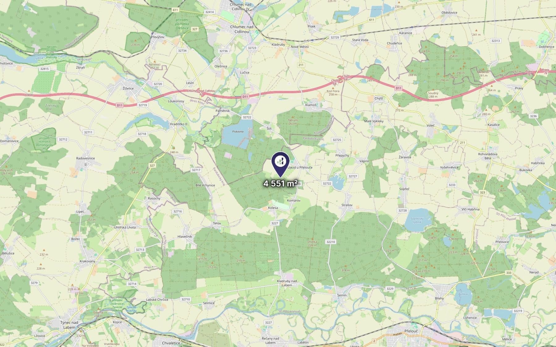 Predaj pozemku 3.413 m², Kladruby nad Labem, Pardubický kraj Predaj pozemku 3.413 m², Kladruby nad Labem, Pardubický kraj