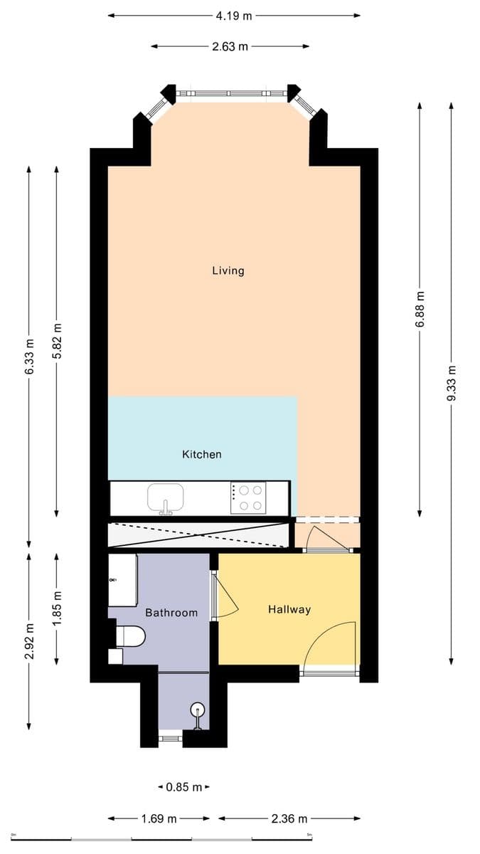 Prenájom bytu 1-izbový 35 m², Sekaninova, Praha, Praha Prenájom bytu 1-izbový 35 m², Sekaninova, Praha, Praha