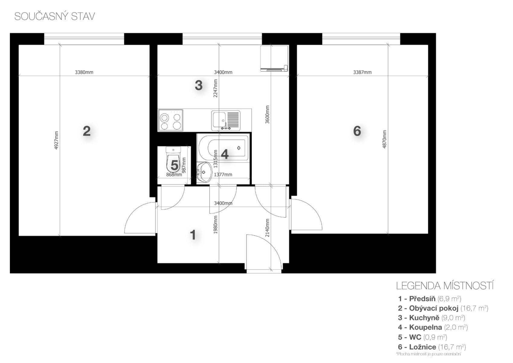 Prenájom bytu 2-izbový 55 m², Na Petřinách, Praha, Praha Prenájom bytu 2-izbový 55 m², Na Petřinách, Praha, Praha