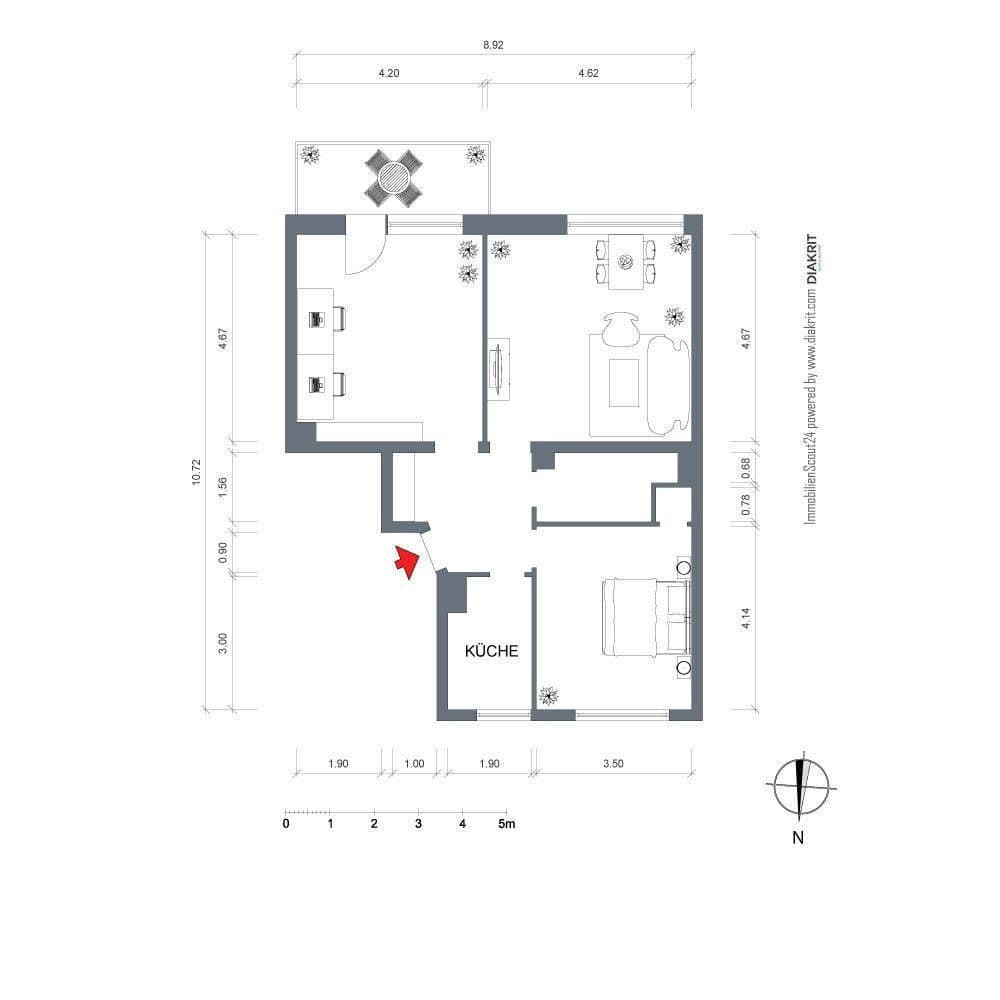 Prenájom bytu 3-izbový 73 m², Hermannshöhe 24, Bochum, Severné Porýnie - Westfálsko Prenájom bytu 3-izbový 73 m², Hermannshöhe 24, Bochum, Severné Porýnie - Westfálsko