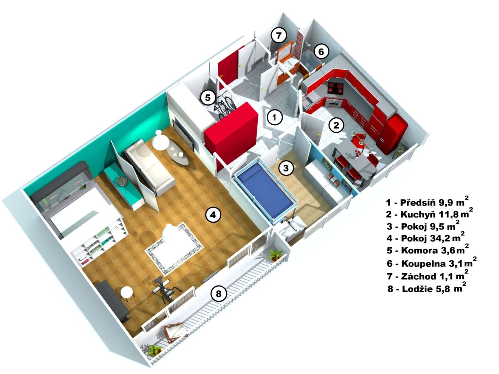 Predaj bytu 3-izbový 73 m², Bryksova, Praha, Praha Predaj bytu 3-izbový 73 m², Bryksova, Praha, Praha