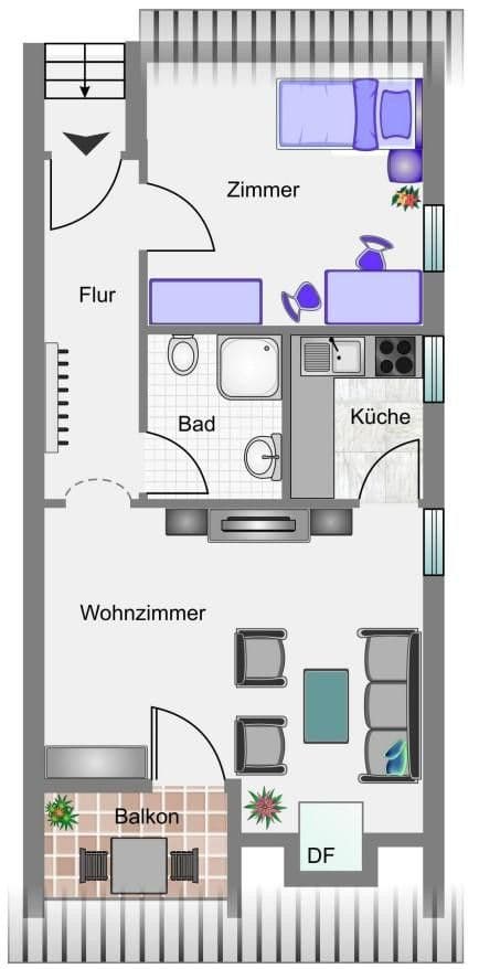 Predaj bytu 2-izbový 46 m², Hackersteigle 8, Tübingen, Bádensko-Wurttembersko Predaj bytu 2-izbový 46 m², Hackersteigle 8, Tübingen, Bádensko-Wurttembersko