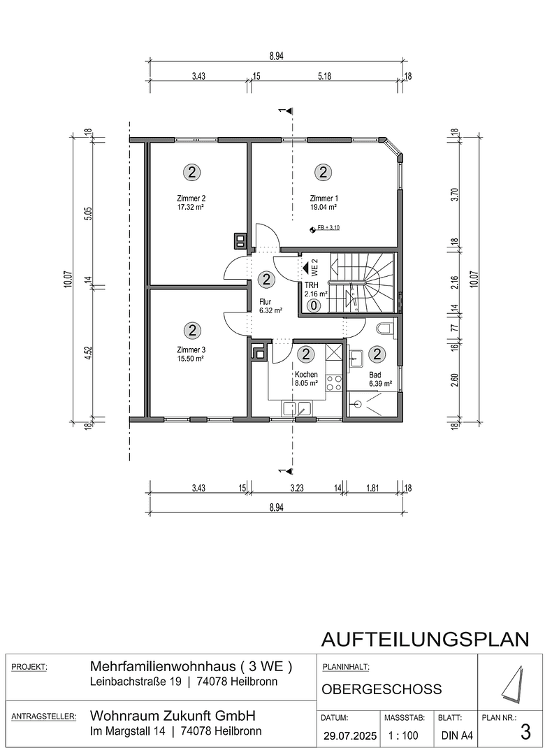 Predaj bytu 3-izbový 73 m², Leinbachstr. 19, Heilbronn, Bádensko-Wurttembersko Predaj bytu 3-izbový 73 m², Leinbachstr. 19, Heilbronn, Bádensko-Wurttembersko