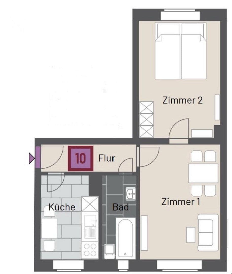 Prenájom bytu 2-izbový 51 m², Märkische Aue 12, Brandenburg ad Havel, Brandenbursko Prenájom bytu 2-izbový 51 m², Märkische Aue 12, Brandenburg ad Havel, Brandenbursko