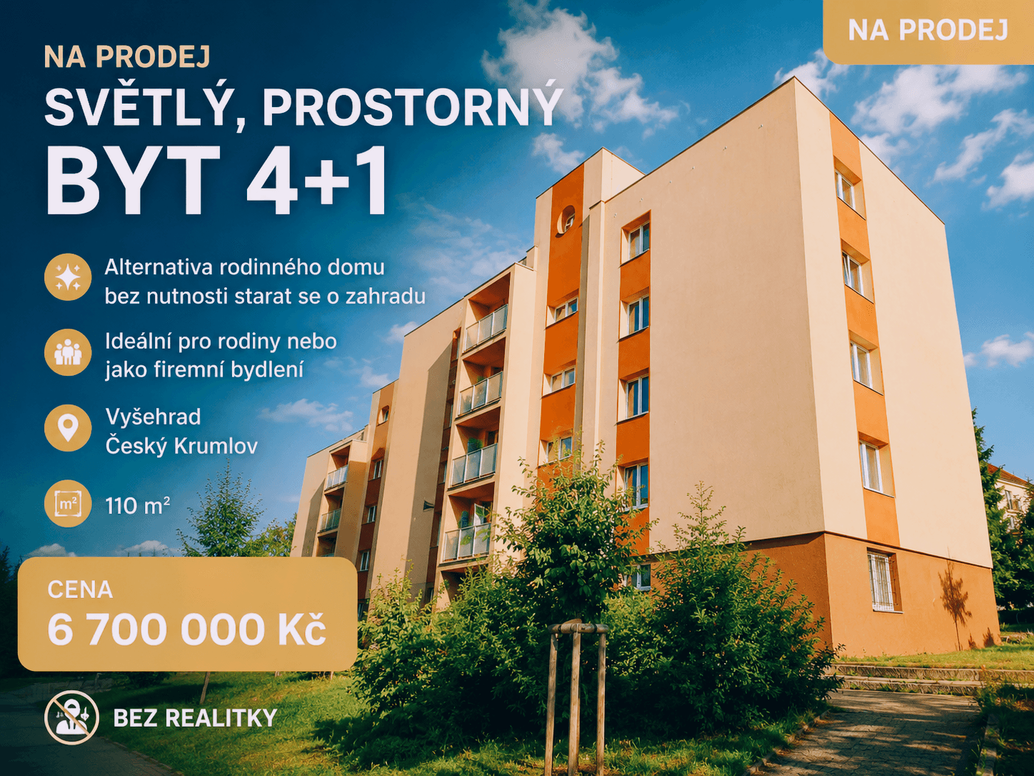 Predaj bytu 4-izbový 110 m², Vyšehradská, Český Krumlov, Jihočeský kraj Predaj bytu 4-izbový 110 m², Vyšehradská, Český Krumlov, Jihočeský kraj