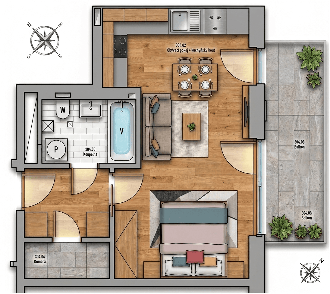 Prenájom bytu 1-izbový 39 m², Kolmanova, Praha, Praha Prenájom bytu 1-izbový 39 m², Kolmanova, Praha, Praha