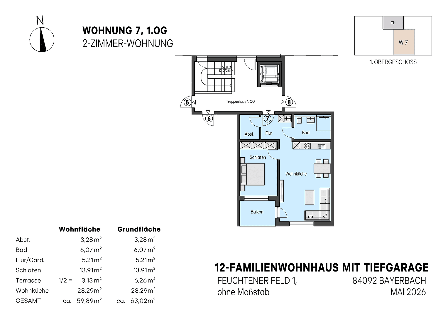 Predaj bytu 3-izbový 86 m², Feuchtener Feld 1, Bayerbach bei Ergoldsbach, Bavorsko Predaj bytu 3-izbový 86 m², Feuchtener Feld 1, Bayerbach bei Ergoldsbach, Bavorsko