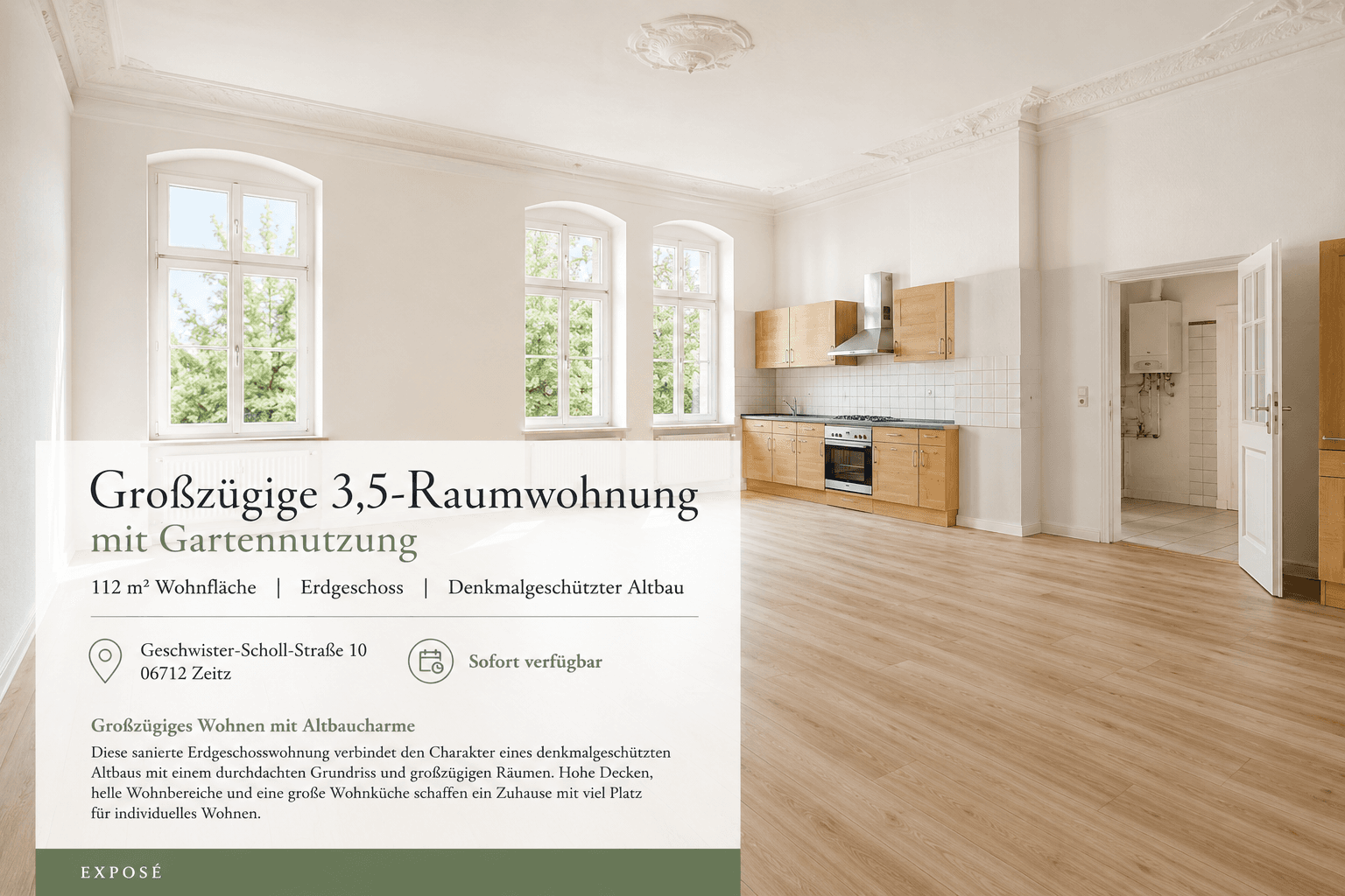 Prenájom bytu 3-izbový 112 m², Zeitz, Sasko-Anhaltsko Prenájom bytu 3-izbový 112 m², Zeitz, Sasko-Anhaltsko