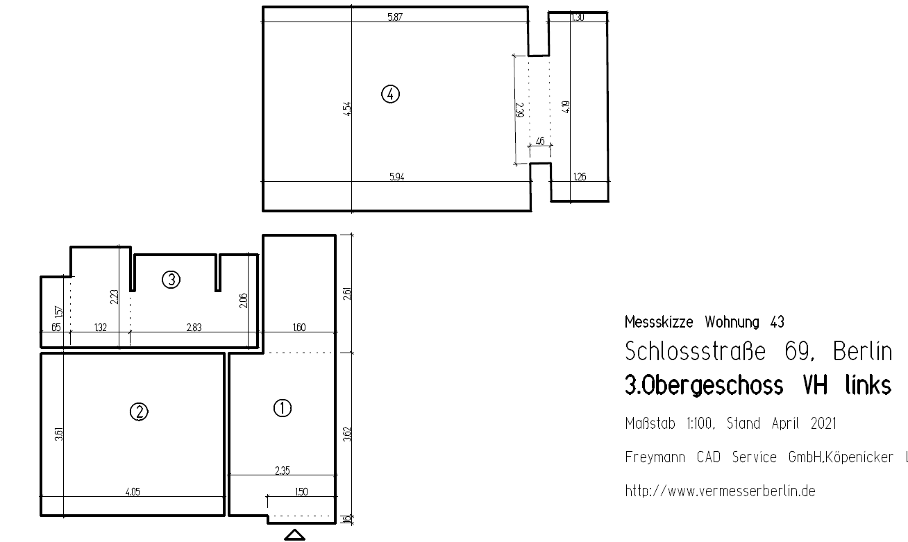 Prenájom bytu 2-izbový 71 m², Schloßstr. 69, Berlin, Berlín Prenájom bytu 2-izbový 71 m², Schloßstr. 69, Berlin, Berlín