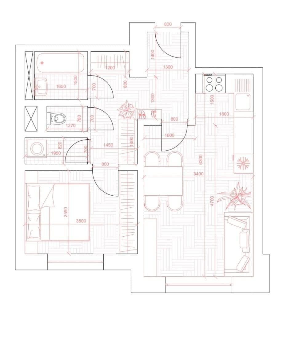 Prenájom bytu 2-izbový 43 m², Osadní, Praha, Praha Prenájom bytu 2-izbový 43 m², Osadní, Praha, Praha