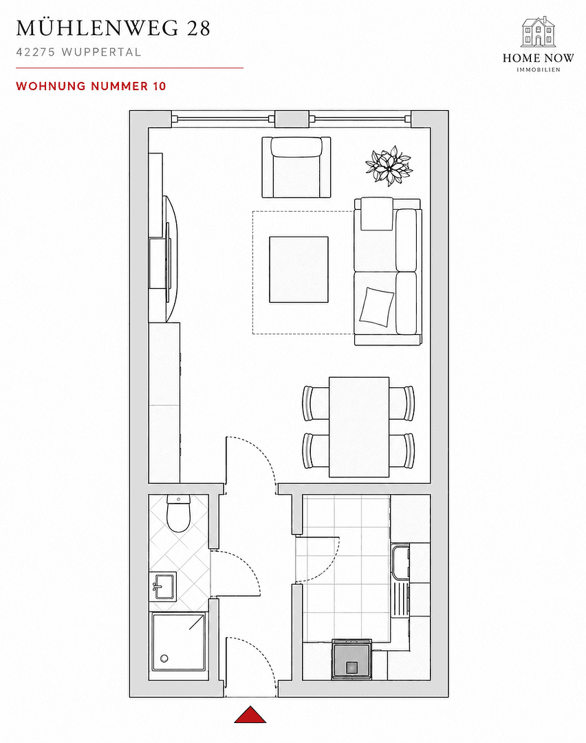 Predaj bytu 1-izbový 23 m², Mühlenweg 28, Wuppertal, Severné Porýnie - Westfálsko Predaj bytu 1-izbový 23 m², Mühlenweg 28, Wuppertal, Severné Porýnie - Westfálsko