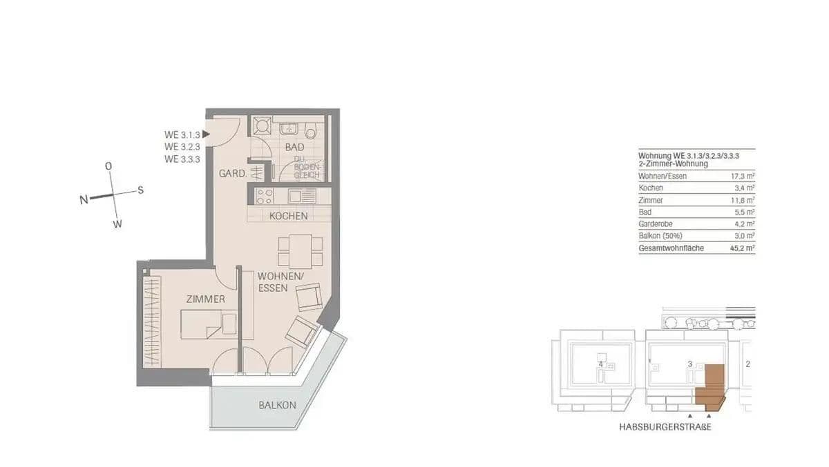 Prenájom bytu 2-izbový 45 m², Habsburger Straße, Freiburg im Breisgau, Bádensko-Wurttembersko Prenájom bytu 2-izbový 45 m², Habsburger Straße, Freiburg im Breisgau, Bádensko-Wurttembersko